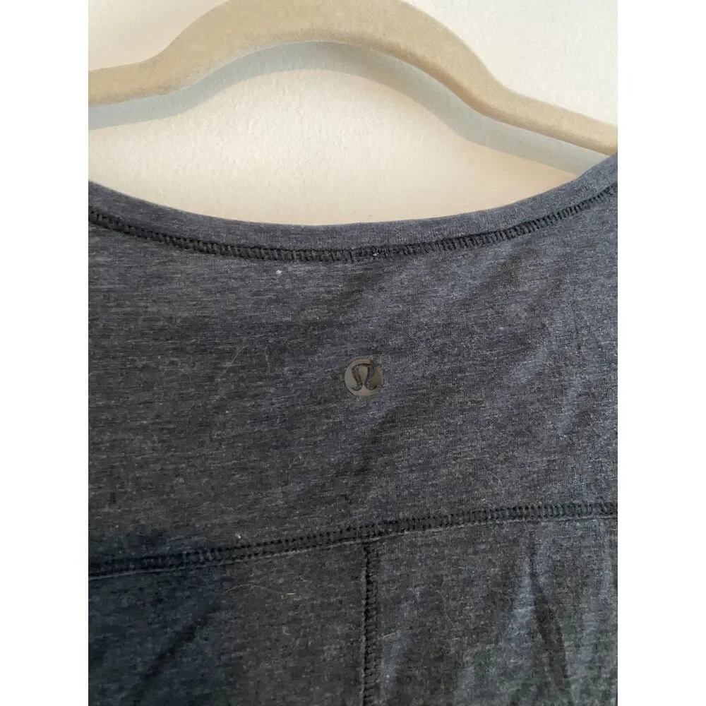 Lululemon Another Round Long Sleeve Heathered Black Charcoal Grey